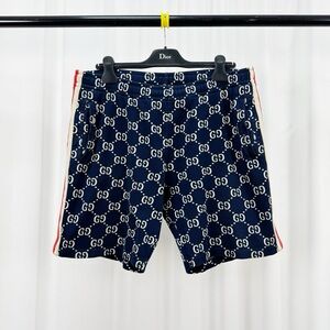 ❌sold❌Authentic Gucci Dark Blue GG Patterned Shorts